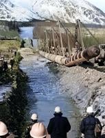 Laying of first pipe at Tonsina
