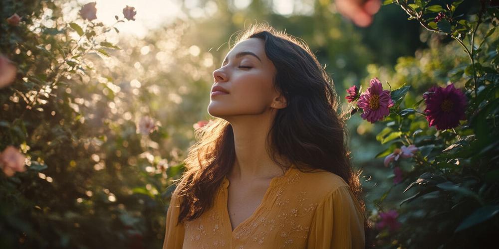 Woman in Flowers