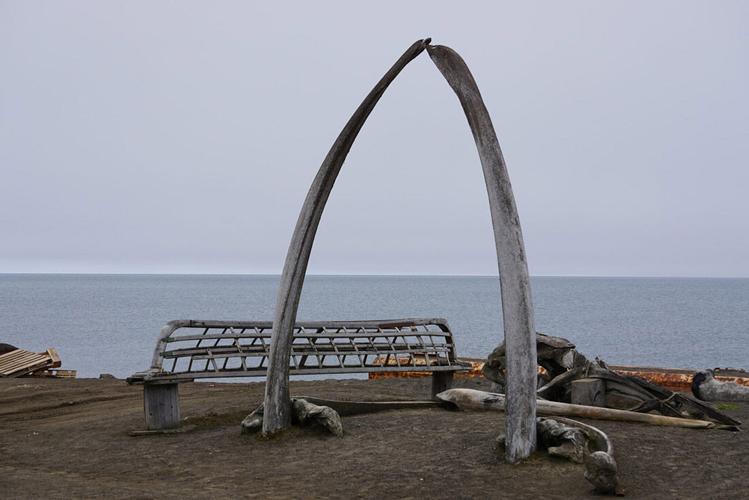 Whalebone arch on the beach at Utqiagvik