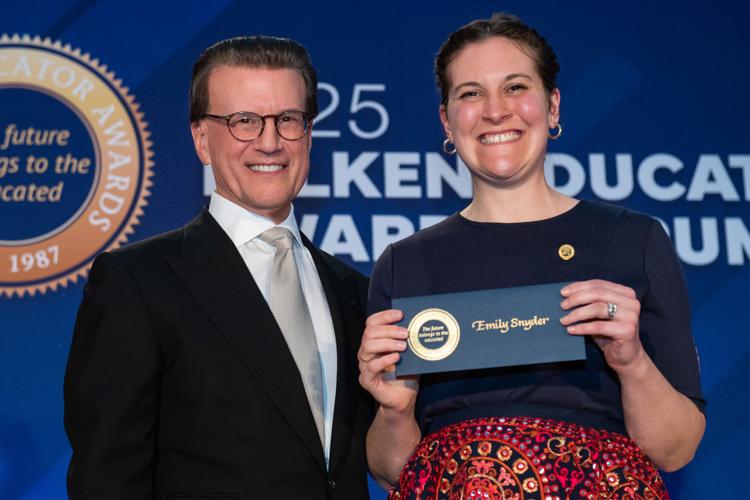 Accepting her award